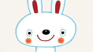 「いないいないばあっ！」（Eテレ）まど・みちおさんの「うさぎさんがきてね」の歌のアニメーション1