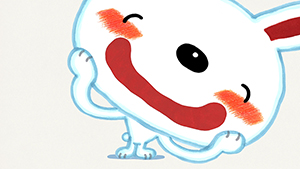 「いないいないばあっ！」（Eテレ）　まど・みちおさんの「うさぎさんがきてね」の歌のアニメーション2