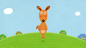 「かんがるー」のアニメーションをつくりました。