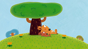 「かんがるー」のアニメーションをつくりました。