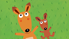 「かんがるー」のアニメーションをつくりました。