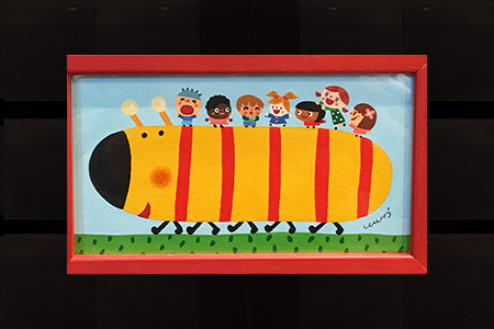 イモムシにのっておでかけ